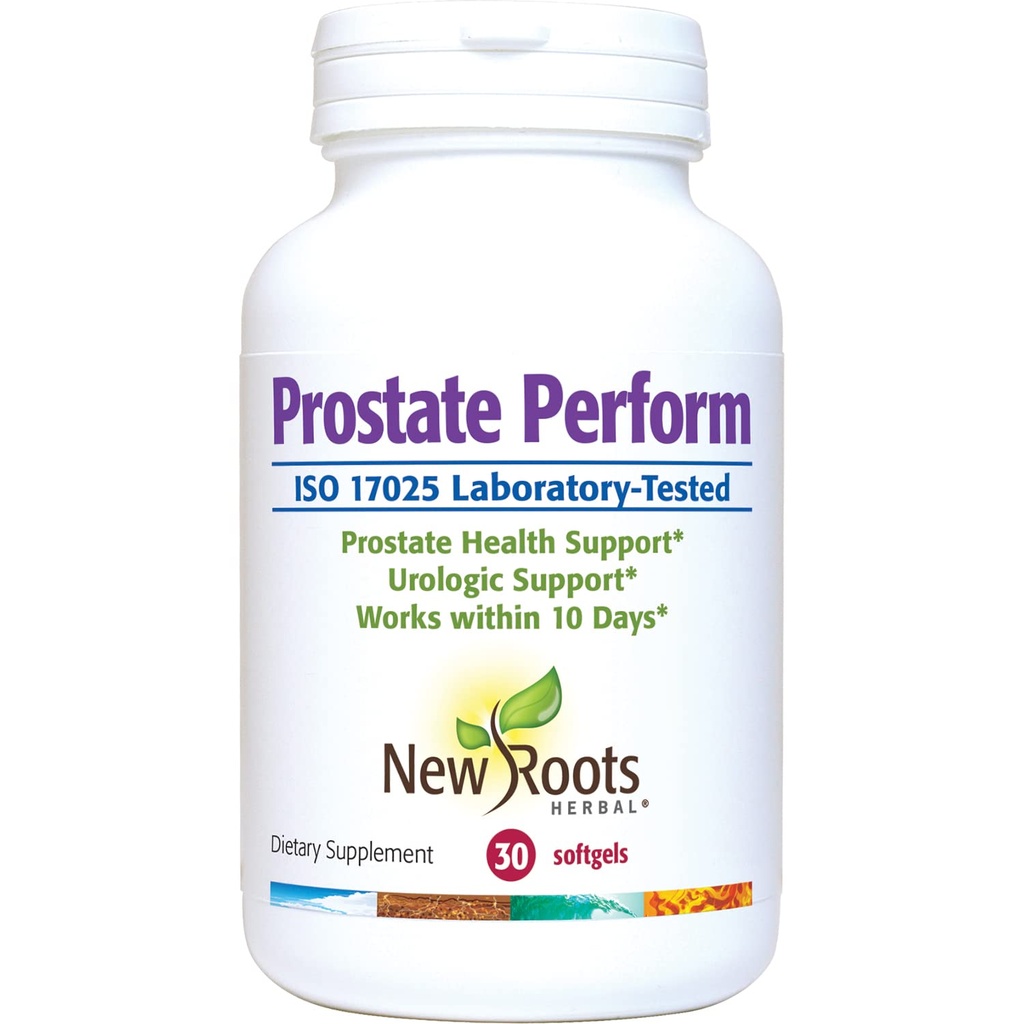 NEW ROOTS HERBAL Prostate Supplement with Super Blend of 16 Powerful Herbals: Saw Palmetto, Plant Sterols, Rye Flower, Borage Oil, Cranberry, Olive Oil, Selenium, (30 Softgels) Urinary Health