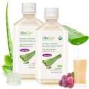 AloeCure USDA Organic Aloe Vera Juice Grape Flavor, Lavet inden for 12 Timer af Høst - Pure Aloe Vera fordøjelse & immunsundhed supplement, Hjælper med at opretholde Balanceret Mavesyre, 16.7oz x 2 Btls