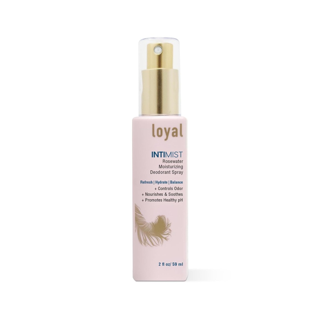Loyal Intimist Rosewater Fugtgivende Deodorant Spray (124; Controls Odor & Dryness; 124; Genopret Fugt • 124; Fremmer sund intim balance (2 fl oz)