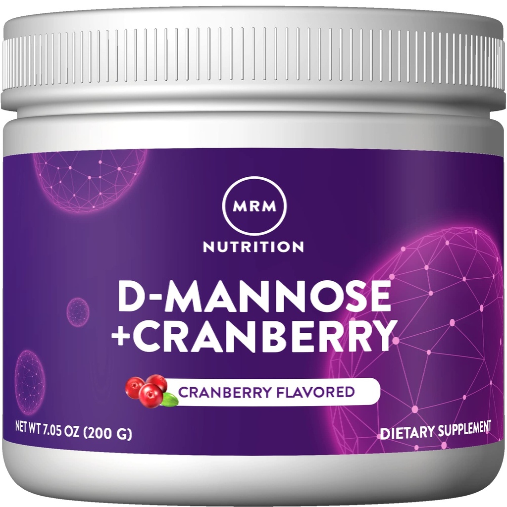 MRM Nutrition D- Mannose + Cranberry ttesmå 124; Cranberry Smagsstof 124; Urinære Tract + Brege Health MSD 124; Lav- Sukker MSD 124; Gluten Free + Vegan MSD 124; 40 Servering