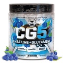 PMD Sports CG5 - Premium Creatine & L Glutamine Powder - Maximum Strength Power Recovery, Build Lean Muscle, Increase Workout Performance - Pre Workout & Post Workout - Blue Raspberry (30 Serv)