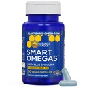 NATURAL STACKS Smart Omegas - Omega 3 Supplement w/ 200mg DHA & 200mg Blue Spirulina - Plant Based Algae Oil Omega 3 Supplement - Fish Oil Free Antioxidant Support - 30 Blue Spirulina Capsules
