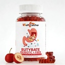 Butyrate Gummies Gut Health Supplement: Butyrate med Probiotic & Prebiotic Fiber Gummies til kvinder Mænd Sukker Gratis fordøjelse & energi Metabolisme Support Vegan Hawthorn Flavor 30 dages forsyning