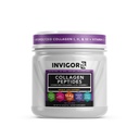 INVIGOR8 Collagen Peptides Powder Hydrolyzed with Vitamin C Type I, II, & III Unflavored Non-GMO Grass-Fed Supplement Supports Joints, Skin, Hair, Nails and Anti-Aging 12.4g