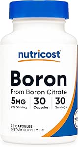 Nutricost Boron Kapsler 5mg, 30 Vegetariske Kapsler - Gluten Free og GMO Free