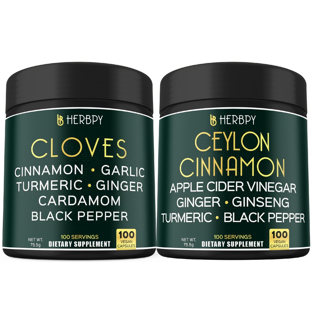 Bundle 7in1 Cloves Supplement & 6in1 Premium Ceylon kanel kosttilskud