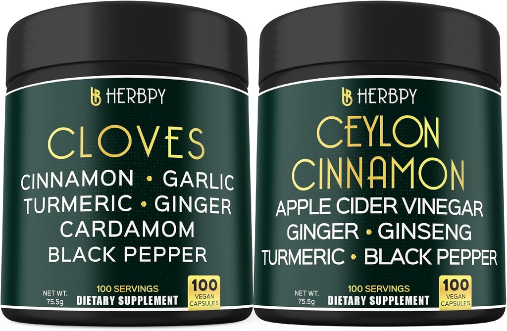 Bundle 7in1 Cloves Supplement & 6in1 Premium Ceylon kanel kosttilskud
