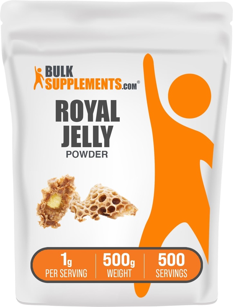 BulkSupplements.com Royal Jelly Powder - Royal Jelly Supplement, for immunforsvar - Gluten Free, 1g per Serving, 500g (1.1 lbs) (Pack of 1)