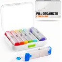 BEXEEN Ugentlig Pill Organizer 2 gange om dagen - Pill Box 7 Day Am Pm - Rejse Medicin Organizer to gange daglig Vitamin Holder Portable tillæg sag Uge morgen nat Med Dispenser Aftagelig Container
