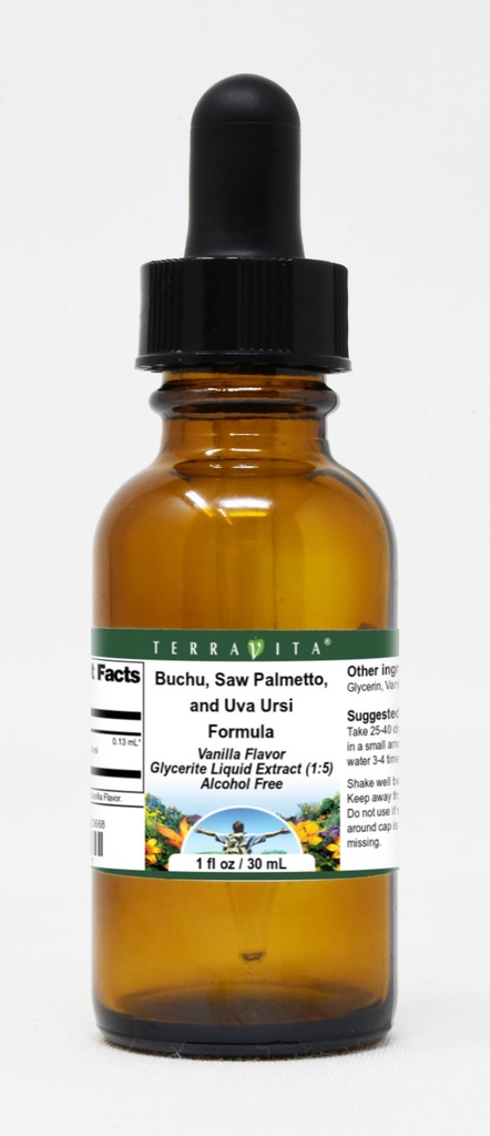 Buchu, Saw Palmetto, and Uva Ursi Formula Glycerite Liquid Extract (1:5) - Vanilla Flavored (1 oz, ZIN: 523668)