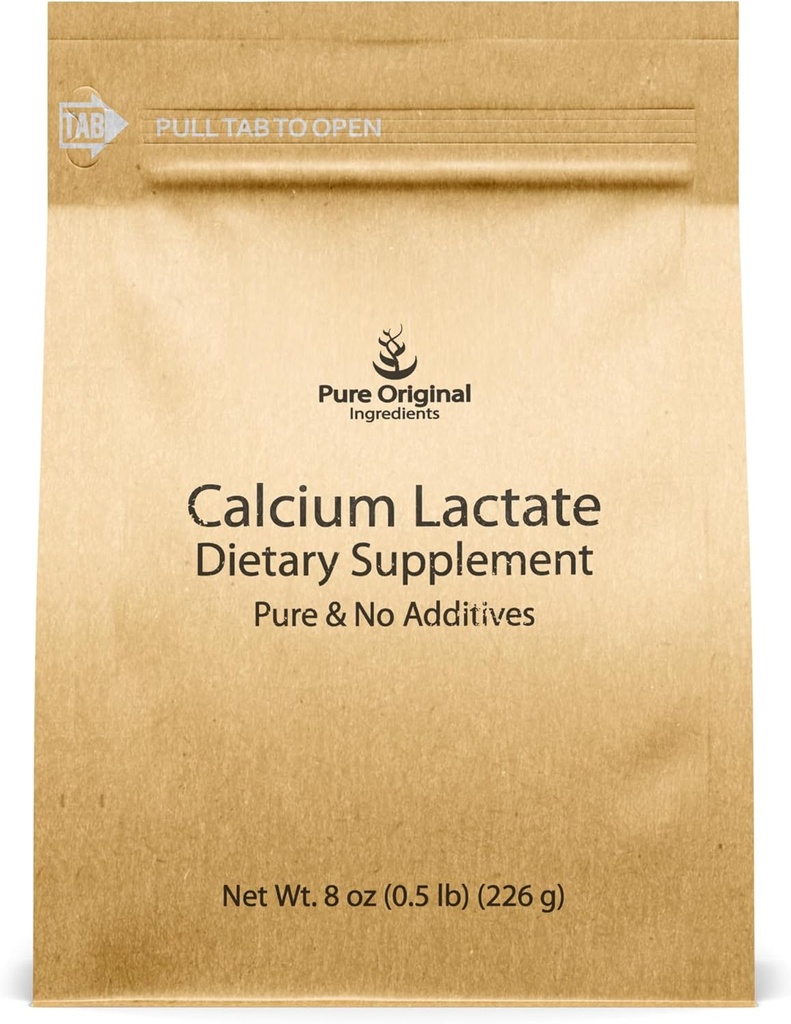 Pure Original Ingredients Calcium Lactat (8 oz) Calcium supplement, Electrolyte