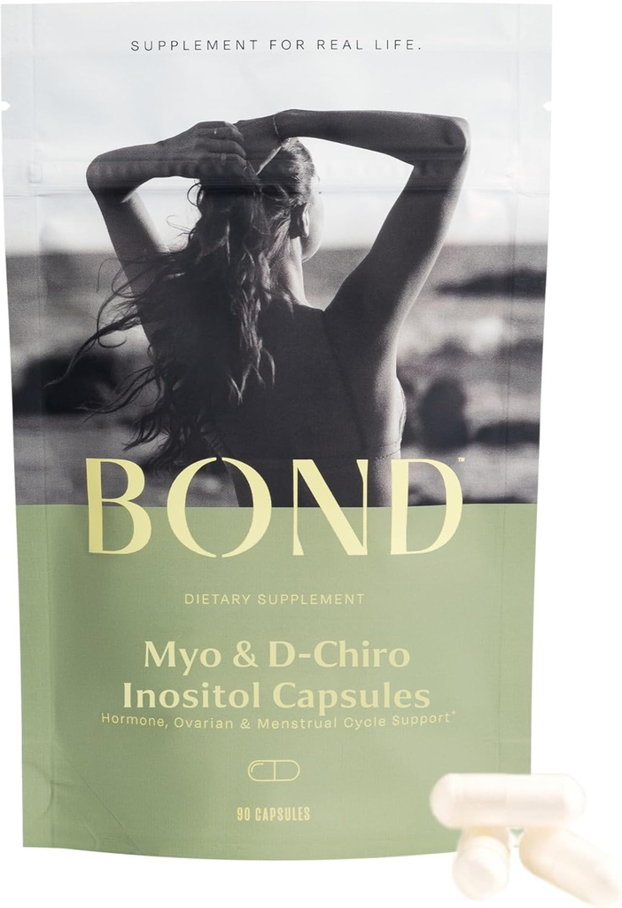 BOND Myo- Inositol & D- Chiro Inositol Supplement for kvinder Note 124; Understøtter Hormone Balance, sund ovulation & regelmæssige cykler - 40: 1 Ratio