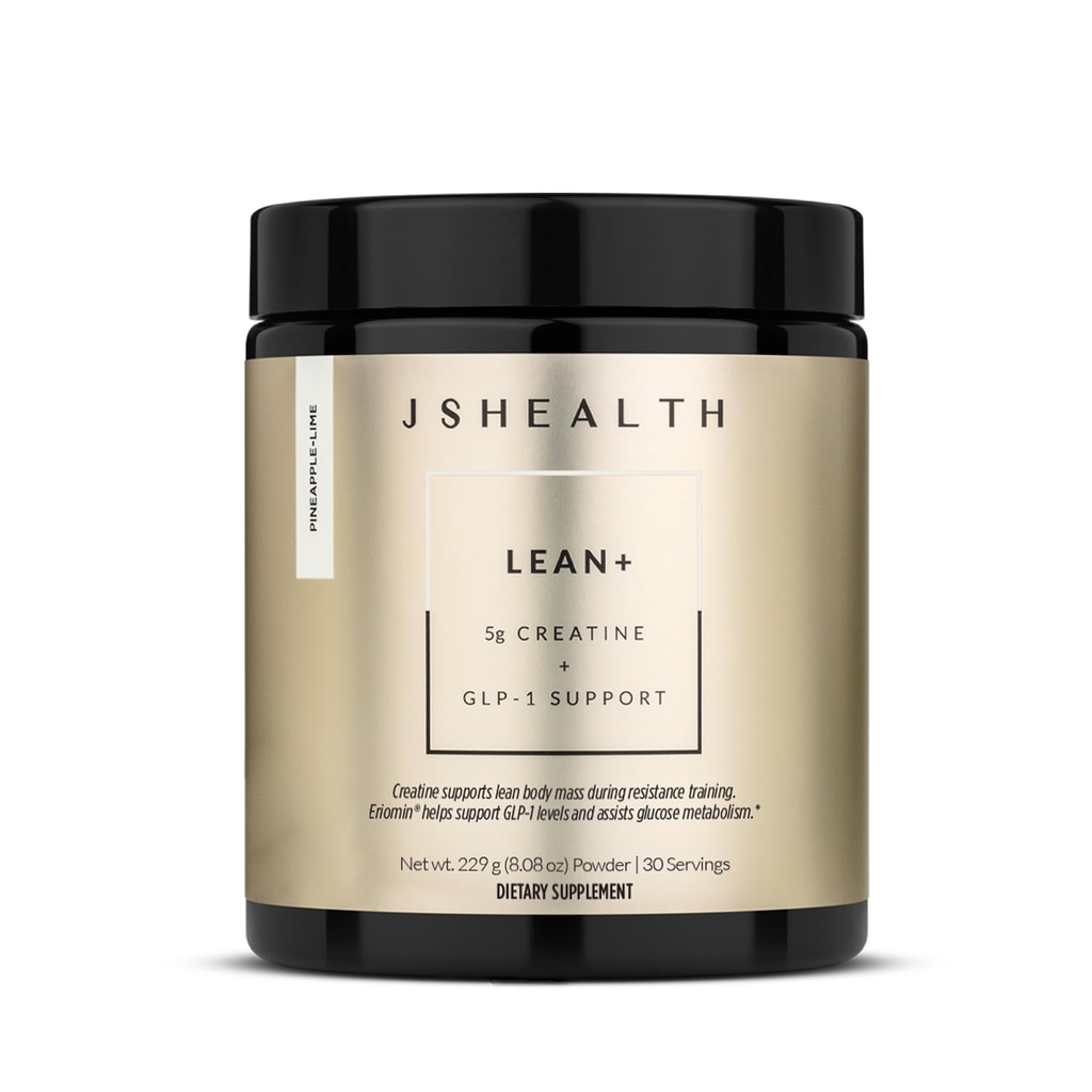JSHealth Creatine Monohydrate Powder for Women - 5g Micronized Creatine with Eriomin Citrus Bioflavonoid for Metabolic Wellness Support - Probiotics - Pineapple-Lime Flavor (30 Servings)