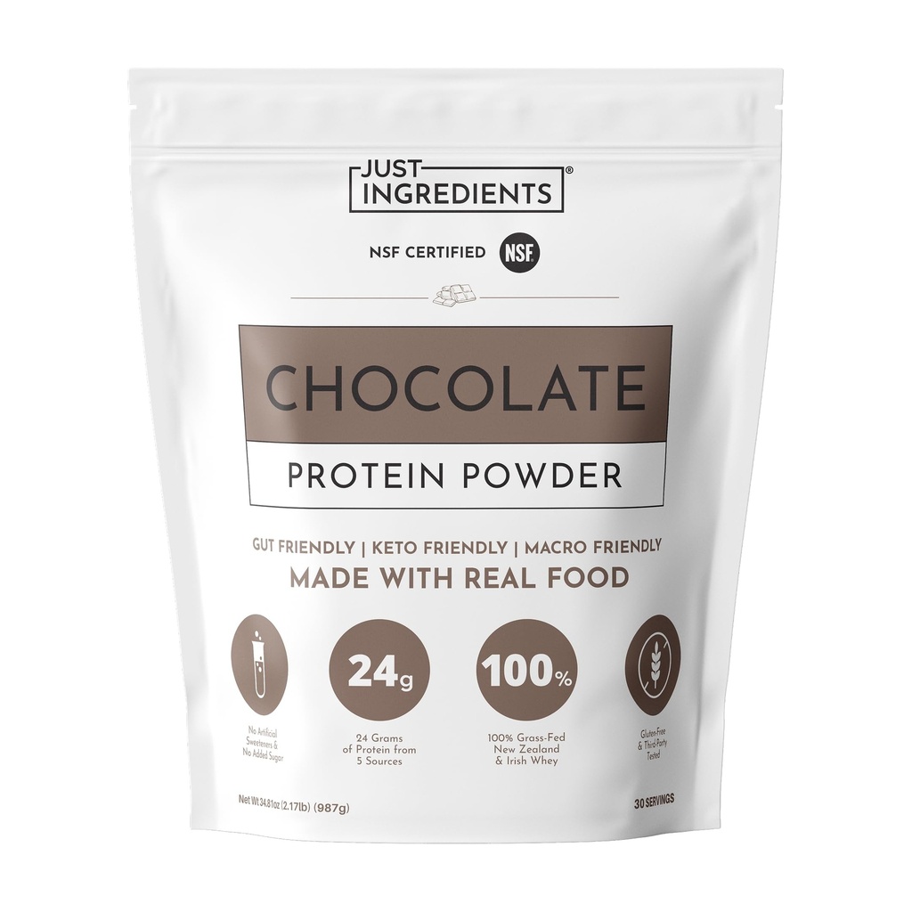 Chocolate Protein Powder – 30-Serving Blend with 100% Grass-Fed Whey & Organic Plant Proteins – Rich Cocoa Flavor – Supports Muscle Recovery, Energy & Satiety* – No Artificial Sweeteners or Fillers