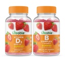Lifeable D 5000 IE + B Complex, Gummies Bundle - Great Tasting, Vitamin supplement, Gluten Free, GMO fri, Chewable Gummy