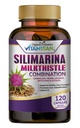 Vitamian Milk Thistle silimarina med Mælkebøtte, Fennel. Lakrids, Artiskoke Alfalfa Detox & Cleansing Formel Support Lever 120 Kapsler