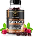 Mushroom Gummey 124; 10 Mushroom Supplement - 2500mg - Tyrkiet Hale, Chaga, Reishi, Cordyceps & Lions Mane Organic Mushroom Ekstrakter, Nootrop Brain Booster For Fokus, Memory, Clarity, Energy