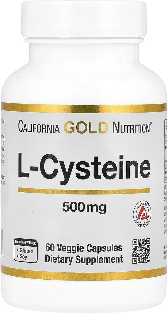 California Gold Nutrition L- Cysteine, AjiPure ®, 500 mg, 60 Veggie Capsules
