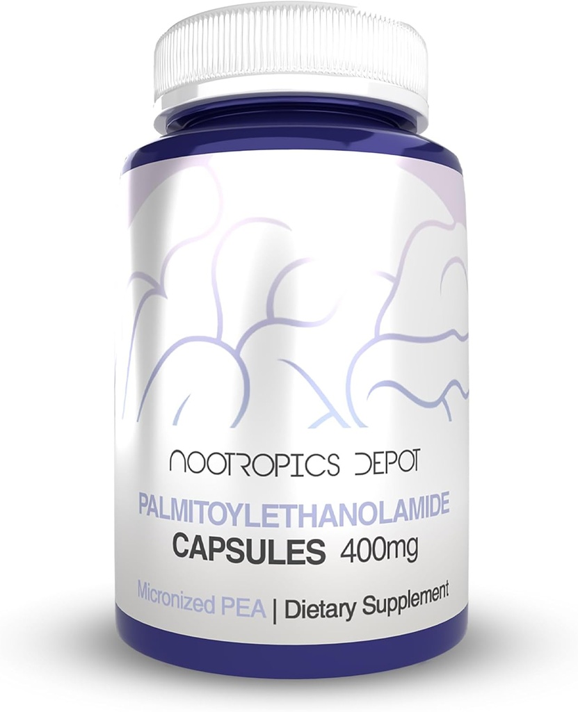 Nootropics Depot Palmitoylethanolamid Capsules Note 124; Pea Note 124; 400mg Pills