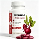Nutrise Beetroot Capsules, Organic Beet Root 20:1 Extract, Supports Healthy Blood Flow & Energy, Vegan Non-GMO, 90 Capsules