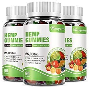Hemp Gummies 3 Packs | High Potency Extra Strength Organic Hemp Oil Extract | Vegan Bear Gummies - 240 Counts