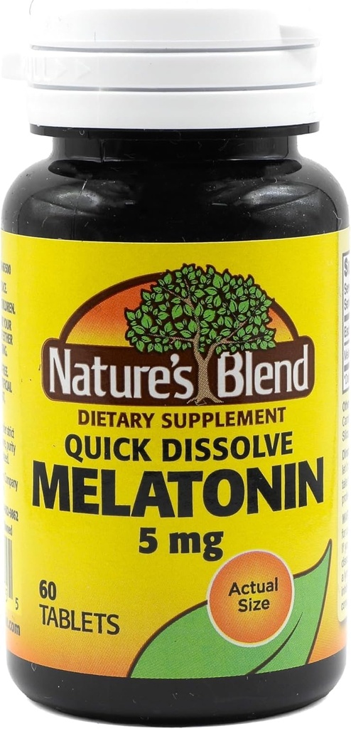 Nature's Blend Melatonin 5 mg - 60 Tablets, Pack of 2
