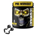 JNX SPORTS The Curse! Pre Workout Lemon Rush + Lifting Strap Bundle – Extreme Energy, Focus & Strength + Neoprene Wrist Support for Weightlifting, Deadlifts & Gym Training