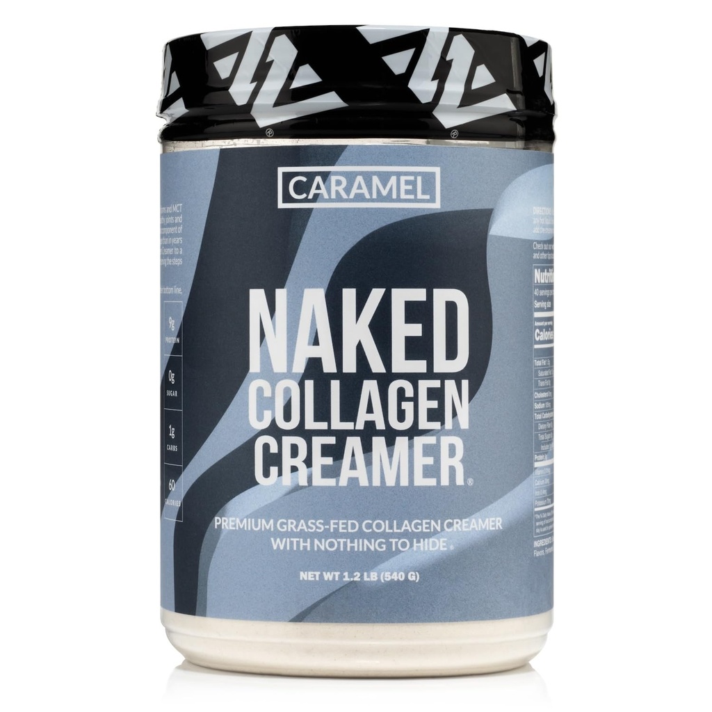 Nøgen Collagen Coffee Creamer - Caramel Collagen Creamer til kaffe - Dairy- Free, Gluten- Free, GMO- Free - Support Hår, Hud og negle - 40 Servere