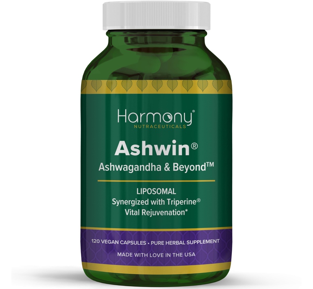 Ashwin® Liposomal Ashwagandha High Potency Root Extract for Stress Resilience & Vitality with Triperine® Absorption Complex – Dr. Gumman’s Clinical‑Grade – 120 Vegan Capsules – Made in USA