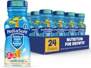 PediaSure Grow & Gain med immunforsvar, 27 vitaminer og mineraler til børn, 7g protein, non-GMO, glutenfri, Vanilla, 8-fl- oz flaske, pakke med 24