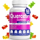 Quercetin Gummies by BioVitalica - Quercetin with Bromelain Vitamin C and Zink & Elderberry + D3- 5 i 1 immunstøtte - Zink Quercetin 750 mg til børn og voksne (1)