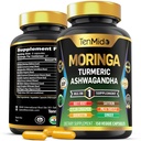 Moringa Oleifera Supplement for Men and Women, 10in1 Formula with Turmeric, Ashwagandha, Ceylon Cinnamon, Beet Root, Saffron & More - Energy, Immune Support - Nutrient Rich - 150 Capsules