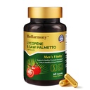 BioHarmony Saw Palmetto for Men- Prostate Health Supplement with 500mg Saw Palmetto Extract & 20mg Lycopene-Supports Healthy Urinary Function – 2 Month Supply- 60 Capsules-Non-GMO