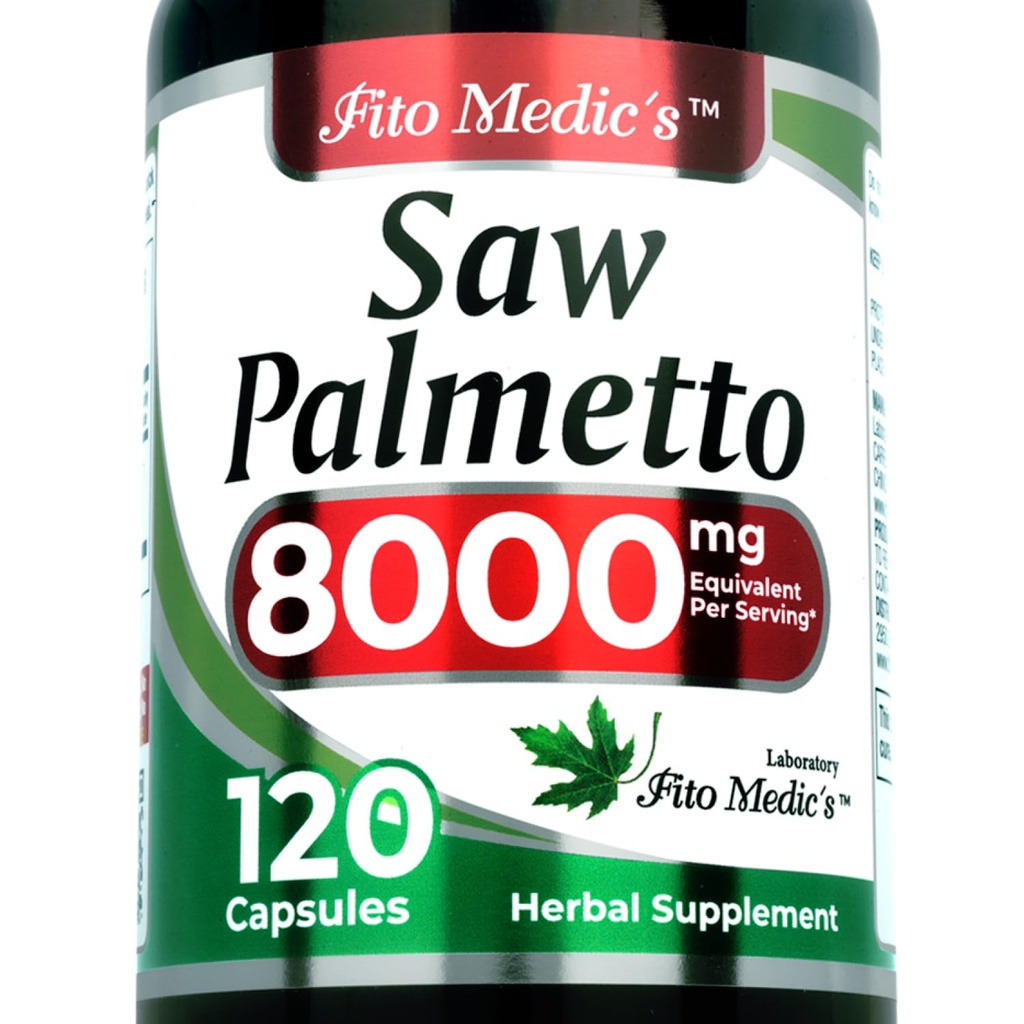 FITO MEDIC'S Labs Saw Palmetto Capsules 120 Count – Herbal Supplement for Men’s Wellness & Daily Support – Easy-to-Absorb Formula