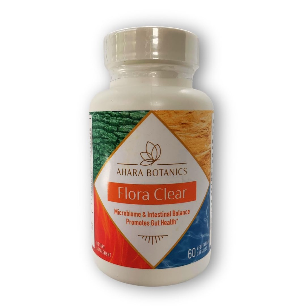 Flora Clear - Enzyme & Probiotic Blend for Gut Health, Yeast Control & Immune Support with Bacillus Coagulans & Chitosanase - 60 Capsules