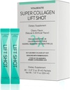 VITABEAUTIE Flydende kollagen til kvinder, SuperCollagen Lift Shot - Premium Multi Collagens Peptider type I, II, III, V, X 1500mg med Hyaluronic, C-vitamin, tredje part certificeret, Høj Absorption