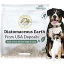 Wholistic Pet Organics Diatoméous Earth - Food Grade for Dogs & Cats - 13 Oz - Multi Use Powder - Pet Safe non-Chemical Ferskvandsperle Silica Understøtter den samlede sundhed - Freshly Made in USA