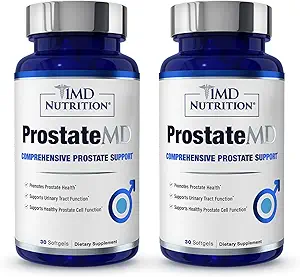 1MD Nutrition ProstateMD Saw Palmetto Prostata Support - Støtte til urinveje og hyppig badeværelse Urgesy 124; 60 Softgels (2 - Pack)
