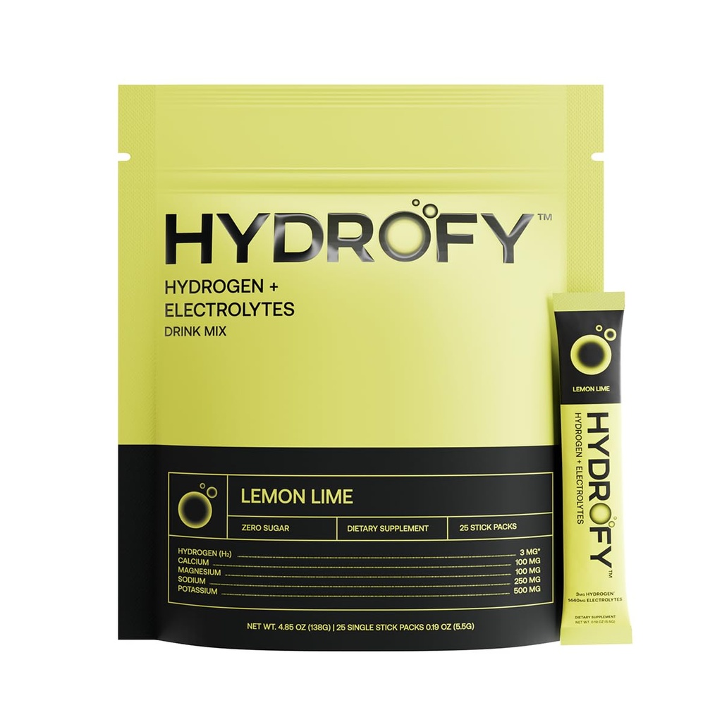 Hydrogenvand + elektrolyter Drink Mix 124; H2 Hydrationspakninger med Molecular Hydrogen, natrium, kalium, magnesium, calcium, og mineral