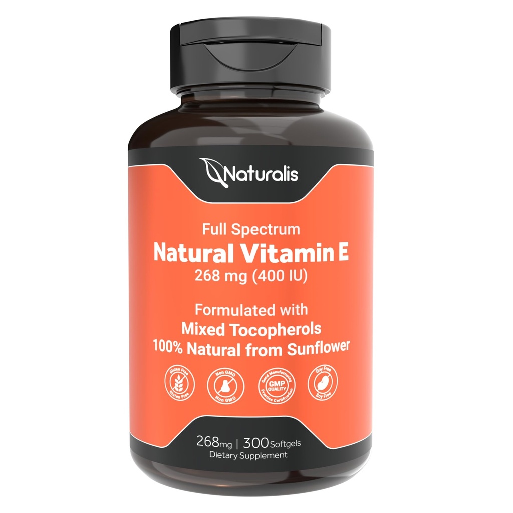 Naturalis Sunflower Vitamin E 268mg (400 IE) med blandede tocopheroler