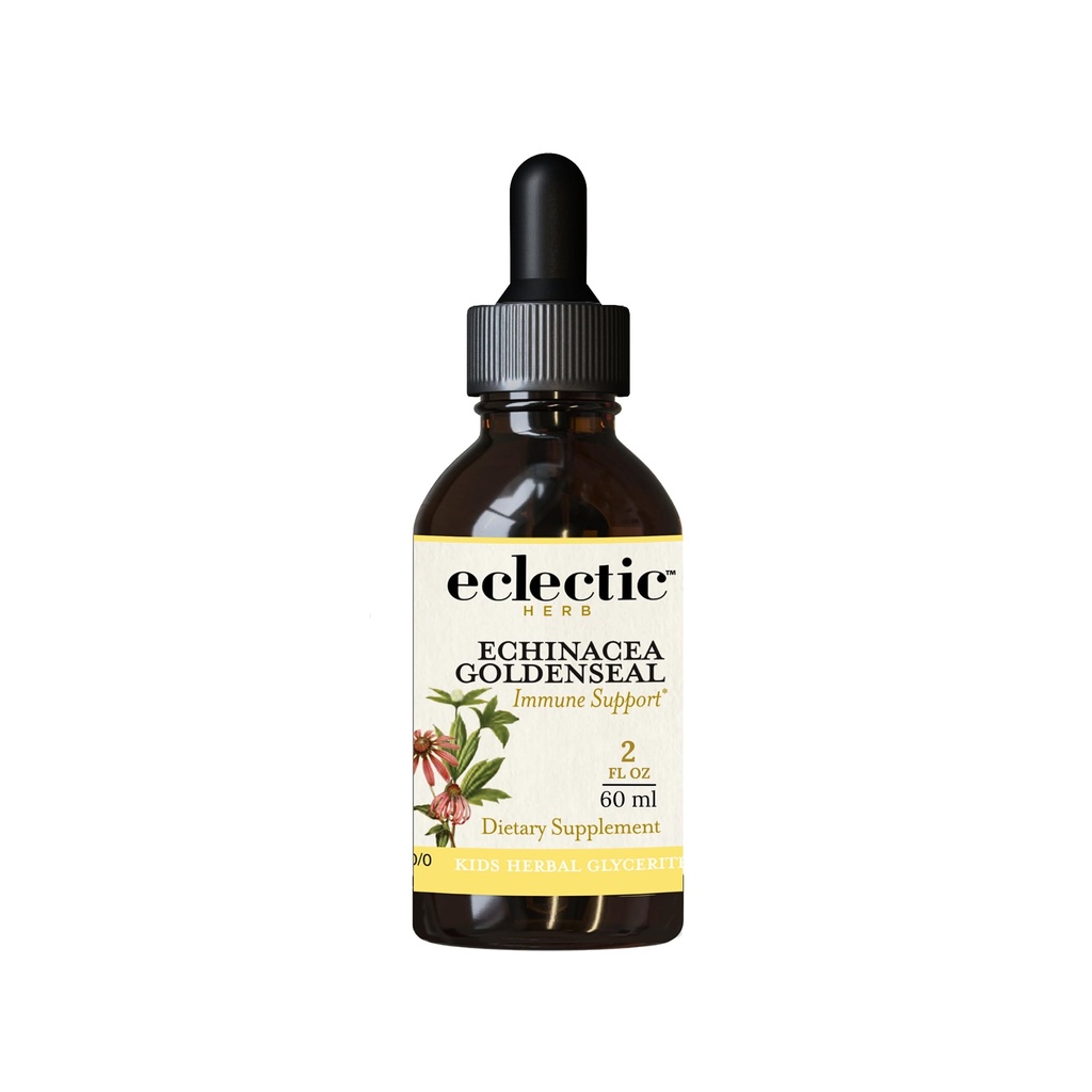Eclectic Ech Goldenseal Kid, Yellow, Strawberry, 2 Fluid Ounce