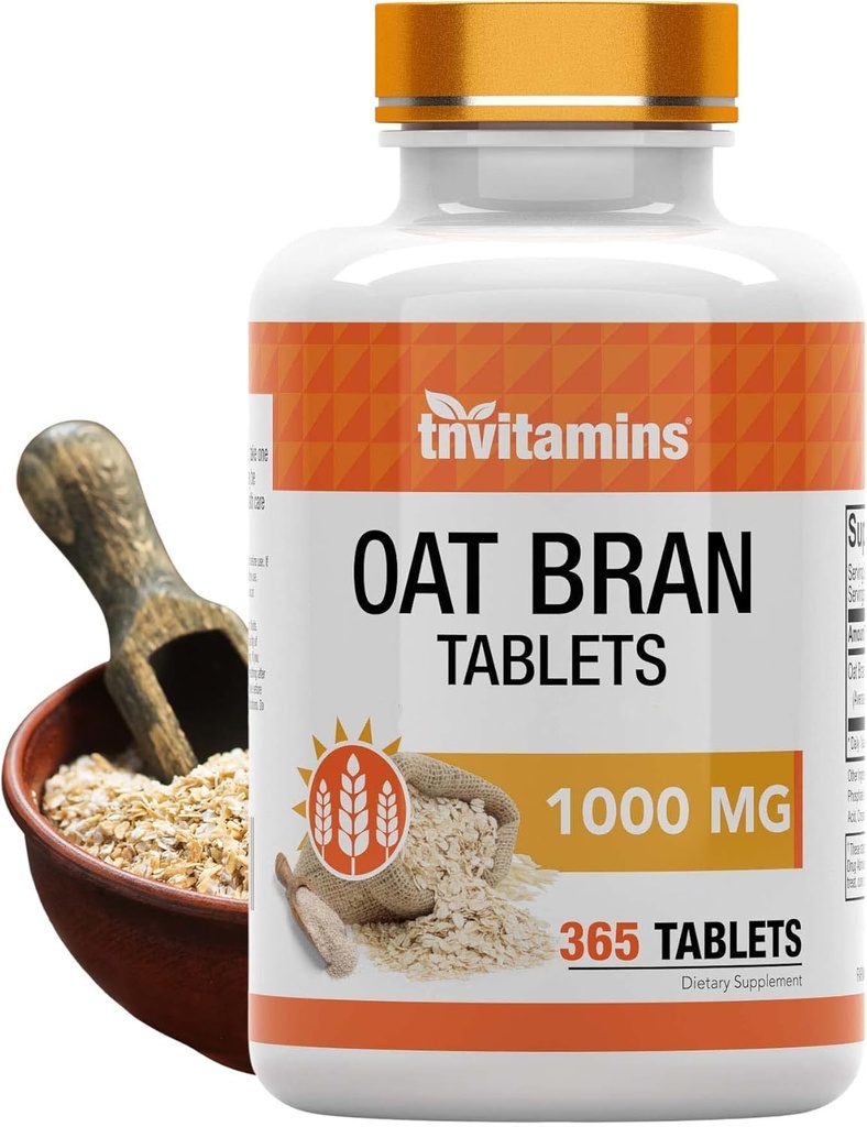 tnvitaminer Oat Bran Tablets against 124; 365 Tablets x 1. 000 MG per tablet