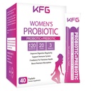 KFG Women's Probiotic Powder, with 100 Billion CFUs, 20 Strains, 3Organic Prebiotics, Cranberry, Digestive Enzymes & D-Mannose, for Boost Immune, Digestive, Gut, Vaginal & Urinary Health, 40 Packets