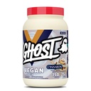 GHOST Vegan V2 Protein Powder, Cinnabon – 2.5LB Tub, 25G of Protein - Plant-Based Pea & Organic Pumpkin Blend Protein with Fiber & Iron ­- Flavored Post Workout Shakes - Soy & Gluten Free