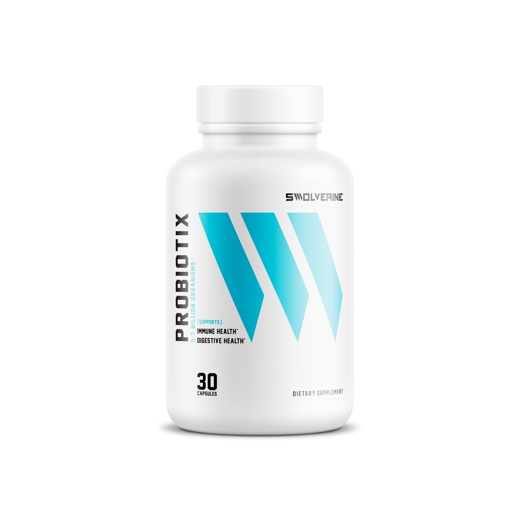 Swolverine Probiotix | Advanced Probiotic Supplement, DE111 Bacillus Subtilis, Digestive Health, Gut Health, Immune System Support (30 Count (Pack of 1))