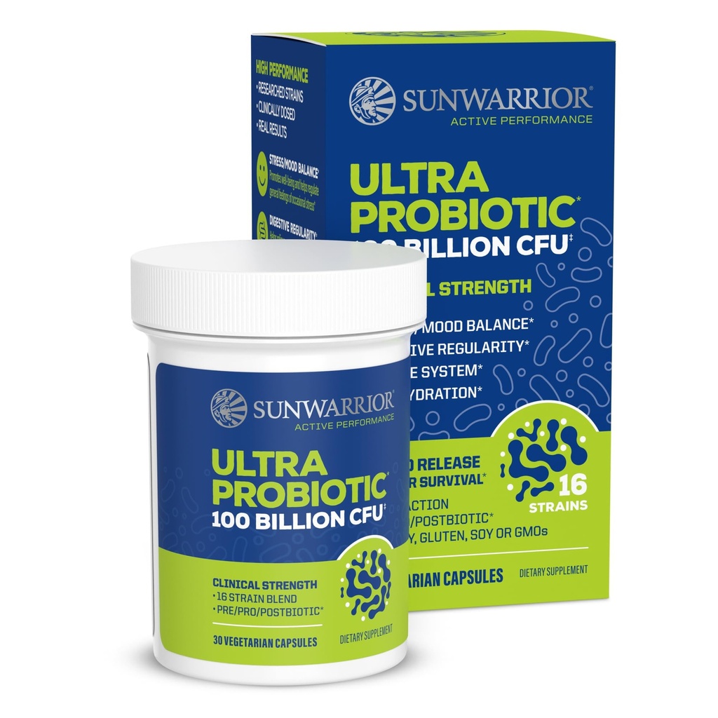 Probiotic for Gut Health 100 Billion CFU Probiotics Supplement Capsules 16 Strains Prebiotics + Postbiotics for Gut Immune & Colon Health Energy & Endurance Support Soy-Free Non-GMO 30 Capsule Serving