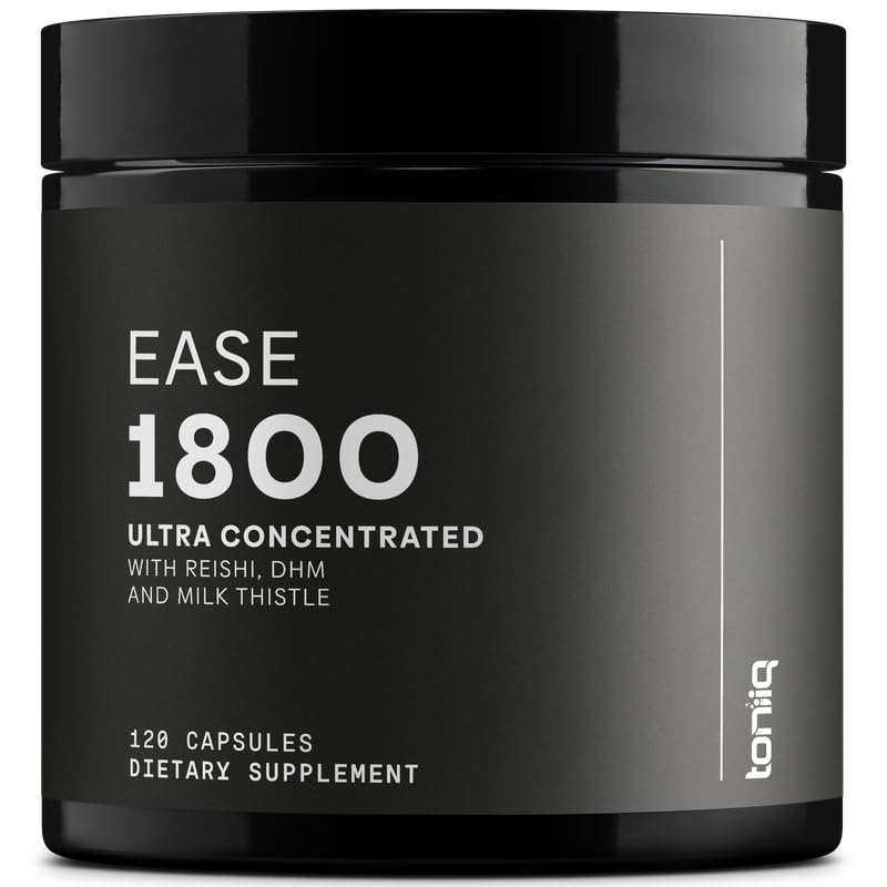 Toniiq Ease med DHM - Fuld leverstøtte til en nat ud - 120 kapsler - 50x Super koncentreret ekstrakt
