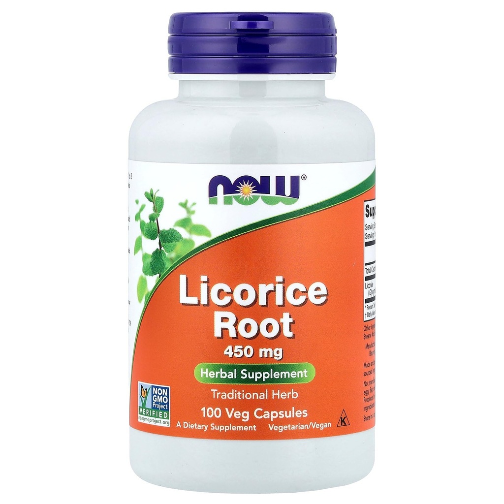 Now Foods, Lakrids Root 450 mg 100 CAPS