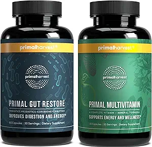 Primær høst Gut Gendannelse & Multivitamin Kosttilskud til kvinder og mænd Multi Vitamin Kapsler og Colon Cleanse Pills Bundle