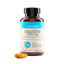 NatureWise High- Renhed, All- Natural Calcium 1250mg + vitamin D3 1000IE + Organic MCT Coconut Oil - Graviditet Safe + non- GMO - Absorption Friendly, Gluten Free - 60 Softgels [30- Day Supply]